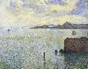 Theo Van Rysselberghe Sailboats and Estuary oil painting reproduction